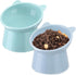 Zhehao 2 Pieces Plastic Raised Bowl Tilted 15 Degrees Elevated Cat Food and Water Bowls Set Anti Vomit Dog Kitten Food Dishes Pet for Cats and Sma...