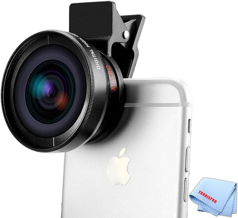 2-in-1 Professional Universal Smartphone HD Camera Lens Kit (Super Wide Angle & Macro Lens) for iPhones 15, iPhone 15 Pro, Pro Max, iPhone 14, iPh...