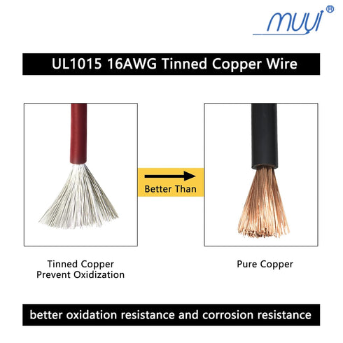 MUYI 2 Wire Connector 16AWG 5 Kits 2 Pin Waterproof Connectors with 10cm Pigtail 1.5mm Series Rubber Seal and Electrical Terminals...
