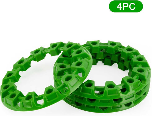 PSLER 4 Pieces of ATV Wheel Rim Hub Protection Decor for ATV Tires 145/70-6 6 Inches Wheel Rim Cover Decoration Modified Parts Green...