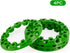 PSLER 4 Pieces of ATV Wheel Rim Hub Protection Decor for ATV Tires 145/70-6 6 Inches Wheel Rim Cover Decoration Modified Parts Green...