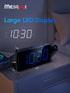 Mesqool Projection Alarm Clock, Loud Vibrating Alarm Clock for Heavy Sleepers, Adjustable Projection Brightness,Hearing Impaired & Deaf People, Di...