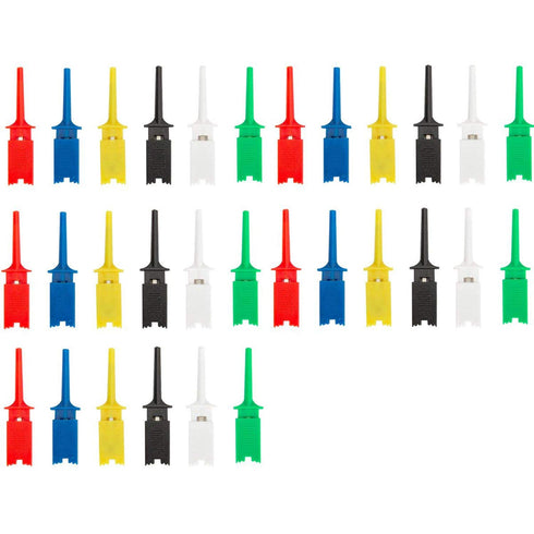 6 Colors Mini SMD Ic Test Hook Clip Grabbers Probe Jumper for Electronic Experiment 30Pcs...