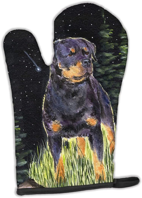Caroline's Treasures SS8475OVMT Starry Night Rottweiler Oven Mitt Heat Resistant Thick Oven Mitt for Hot Pans and Oven, Kitchen Mitt Protect Hands...