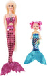 Princess Mermaid Dolls Playset, 12" Fashion Dress Doll with 4" Little Mermaid Seahorse Figurine and Accessories,Mermaid Toys Gifts for Girls Aged ...