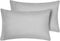 CozyLux King Pillowcase Set of 2 Luxury 1800 Series Double Brushed Microfiber Bed Pillow Cases Embroidered 2 Pack 20x40 inches, Light Grey/Gray Pi...