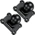 2 PCS 1" Ball Mount with Aluminum Alloy Square Plate, Universal Electronic Device Mounting Base with AMPS Holes for Garmin, Lowrance, Humminbird, ...