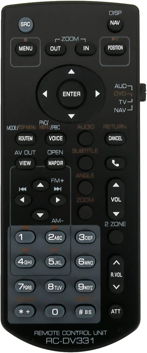 RC-DV331 Replacement Remote Control fit for Kenwood Receiver DDX9904S DNX572BH DNX892 DDX9704S DDX616 DMX7704S DNX4150BT DNX772BH DDX6905S DDX6705...