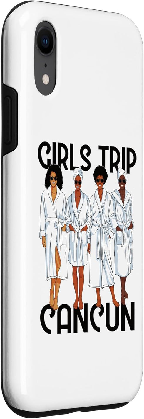 iPhone XR Girls Trip 2024 Cancun For Black Melanin Women Spa Relax Case...