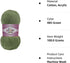 55% Cotton 45% Acrylic Alize Cotton Gold Yarn 1 Skein/Ball 100 gr 360 yds (485-Green)......