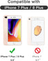JETech Full Coverage Screen Protector for iPhone 8 Plus/7 Plus 5.5-Inch, White Edge Tempered Glass Film with Easy Installation Tool, Case-Friendly...