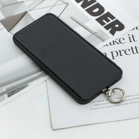 2 Pcs Phone Lanyard Tab Cell Phone Lanyard Tab with 2 Metal Spring Rings Phone Tether Patch Universal Phone Tether Tab Pad Connector without Adhes...