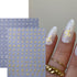 8 Sheets Retro English Letters Nail Stickers for Nail Art - Black White Gold Silver Retro English Nail Art Decals 3D Self-Adhesive Letter Nail Sti...