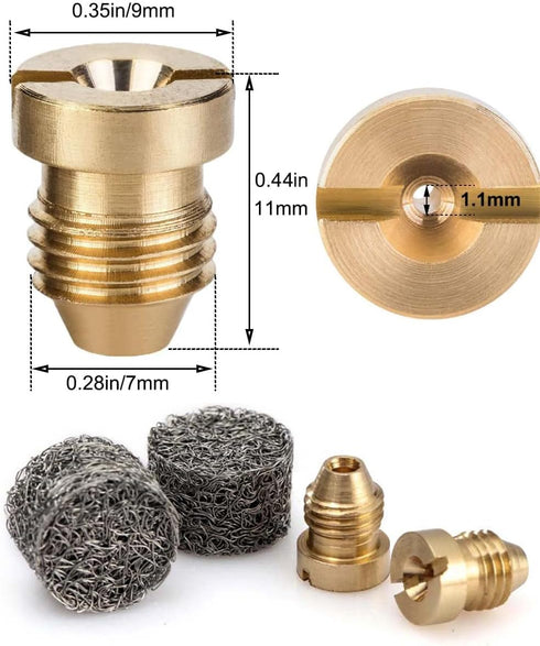 1.1 mm Orifice for Foam Cannon and Foam Maker, Universal Foam Cannon Orifice 1.1mm for Snow Foam Lance Blaster, Brass Foam Cannon Tip for Pressure...