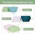 Silicone Cupcake Liners, 24pack Reusable Baking Cups Muffin Liners Pastry Cake Molds, 3 Shapes Lunch Box Bento Dividers-Round, Square, and Rectang...