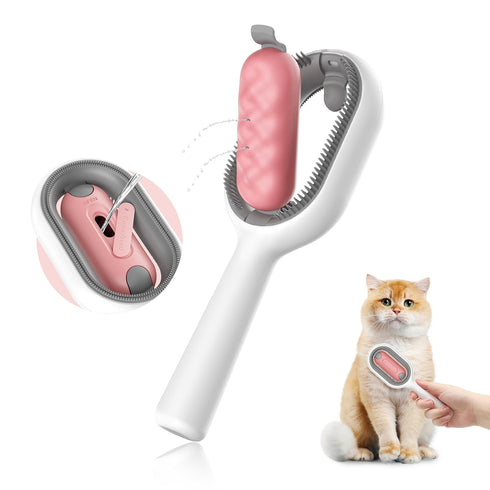 Cat Brush with Water Tank Pet Hair Removal Comb Slicker Brushes for Dogs Cats Grooming Tool Removes Loose Undercoat Mats Tangled Hair Brush for Pe...
