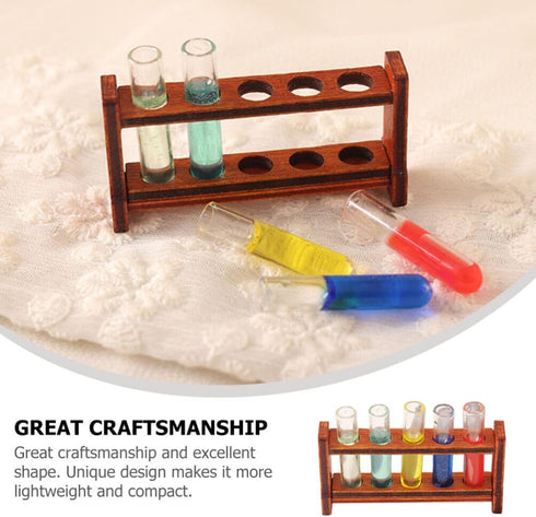 Furniture 1 Set Dollhouse Toy Doll House Furniture Miniature Test Tube Model Mini Test Tubes Science Tube Rack Mini Props Small House Accessories ...