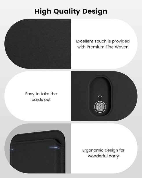 Fiber Fine-Woven Magnetic Phone Card Wallet for Apple MagSafe for iPhone 15 Pro Max/15 Plus/15 Pro/15, 14 Pro Max/14 Plus/14 Pro/14, 13 Pro Max/13...