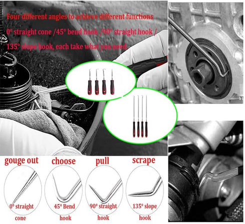 (lengthened type) 4-piece set, oil seal hook, pull out The hook, oil seal screwdriver? pull out The hook and remove? for automotive, electronics, ...