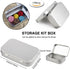 AKOAK 3 Pcs 3.7 x 2.4 x 0.8 Inches Silver Rectangular Empty Hinged Tins Box Containers for First Aid Kit,Survival Kits,Storage,Herbs,Pills,Crafts ...