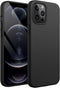 JETech Silicone Case for iPhone 12 Pro Max 6.7-Inch, Silky-Soft Touch Full-Body Protective Phone Case, Shockproof Cover with Microfiber Lining (Bl...