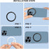 12 Pcs Magnetic Wireless Charging Metal Ring with Sticker, Universal Ultra Thin Notched and Round Alphabet Ring Conversion Kit Compatible with Mag...