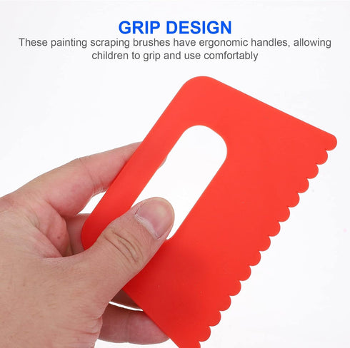 Plastic Paint Scraper,Plastic Putty Knife Putty Plastic Spreader Spackle Tool Plastic Putty Knife rScraper Tool Putty Scraper for Art 4pcs...