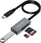 SD Card Reader 3 in 1, SD/TF Card Reader and USB A Female Port, Micro SD Memory Card Adapter, OTG, Camera Reader Multi Port for SD/Micro SD/Micro ...