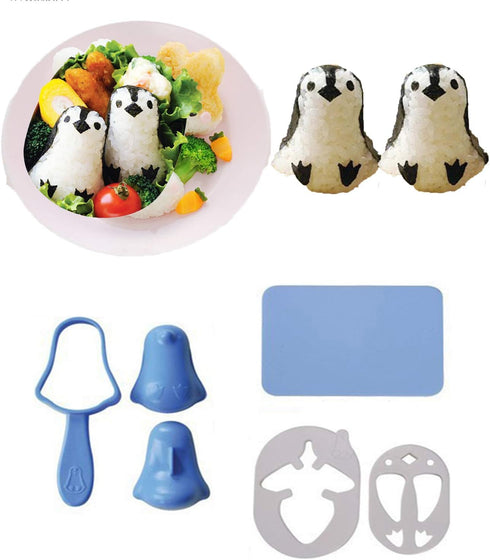 Sushi Making Kit Rice Ball Molds Bento Accessories Sandwich Cutters for Kids Kitchen Tools for Baby Kids Meal...