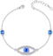 Evil Eye Anklet, Sterling Silver Adjustable Blue Anklet for Women,Cubic Zirconia Evil Eye Jewelry Gifts for Women(Anklet 8.5inches)...