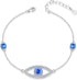 Evil Eye Anklet, Sterling Silver Adjustable Blue Anklet for Women,Cubic Zirconia Evil Eye Jewelry Gifts for Women(Anklet 8.5inches)...