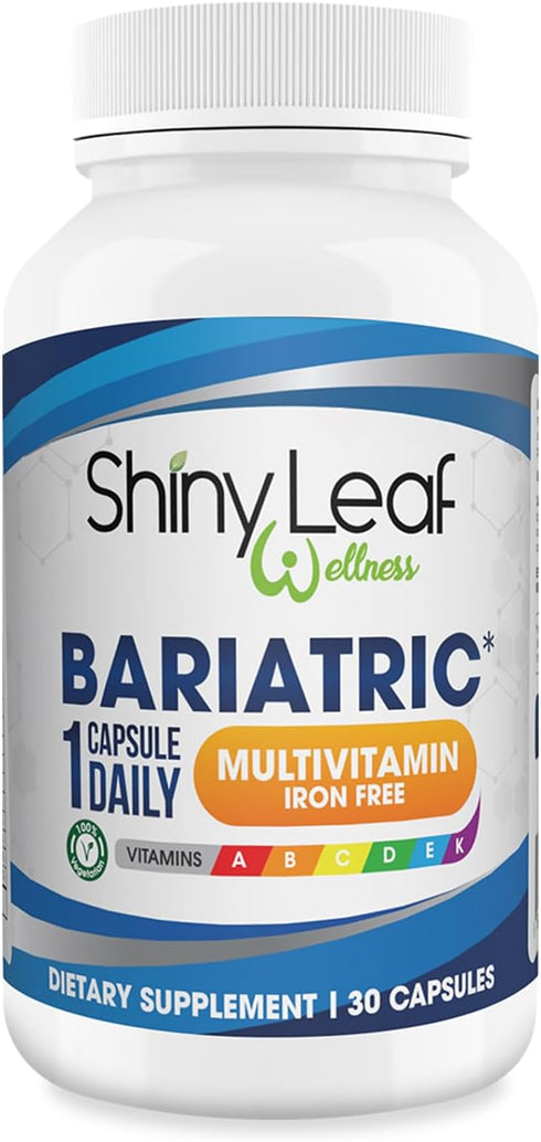 Shiny Leaf Bariatric Multivitamin Iron-Free Capsules for Post Bariatric Surgery Patients, Once Daily Bariatric Vitamins without Iron for WLS, Slee...