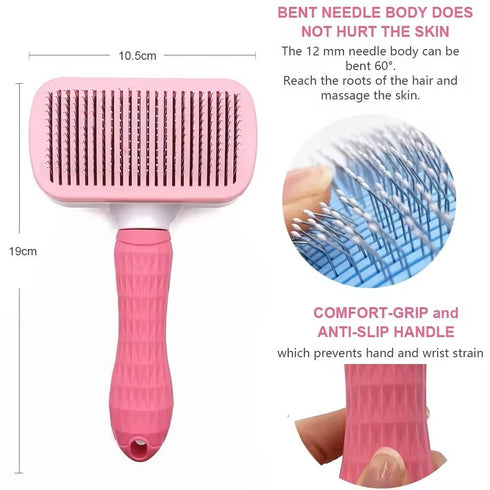 Cat grooming brush, Cat fur brush, Pet hair brush, Dog grooming brush, Dog slicker brushes for grooming, Tool Gently Removes Loose Undercoat, Brus...