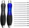 14pcs Big Fat Pens Aids Writing For Tremor, Arthritis, Parkinson, Handicap, Carpal Tunnel Large Wide Grip Pens (2 Pens + 6 Black Refills + 6 Blue ...