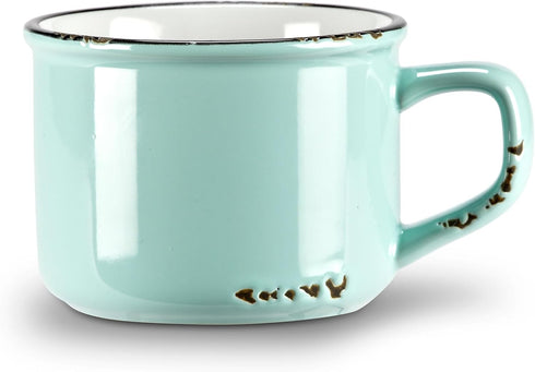 Abbott Collection Enamel Look Stoneware Cappuccino Cup, Green...