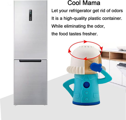 Cool Mama Refrigerator Cleaner, Microwave Oven Steam Fridge Odor Absorber Kitchen Equipment Easily Crud in Minutes Steam Cleans with Water and Vin...