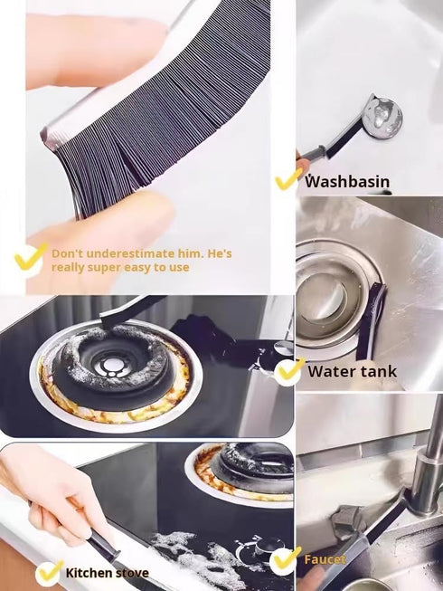 Crevice Cleaning Brush,8 Pcs Multifunctional Cleaning Brush Tools,Hard Bristle Crevice Cleaning Brush,Crevice Cleaning Brushes for Household Use B...