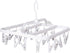 Foldable Clip Hangers with 26 Drying Clips, Underwear Hanger with Clips, Plastic Laundry Clip and Drip Drying Hanger for Socks, Bras, Lingerie, Cl...