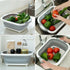 Heclasal Collapsible Cutting Board tub, Space Saving Multifunctional Chopping Board, Fruit & Vegetable Containers Basket, Washing Drain Basket for...
