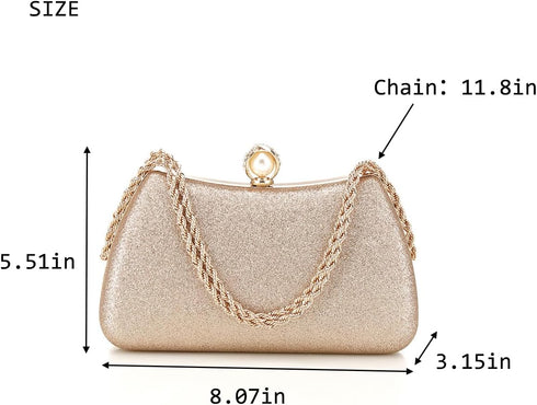 YYW Clutch Purses for Women Formal, Evening Handbags Evening Clutch Vintage Purses Handbags with Detachable Chain...