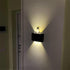 ASLIDECOR Solar Fence Lights Up and Down,2 Pack Small Solar Step Light Waterproof,Warm White Deck Lighting Illuminate Outdoor for Patio Shed Pool...