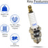 AlveyTech Z4C Spark Plug for 80cc 2-Stroke Bicycle Engine Kits...