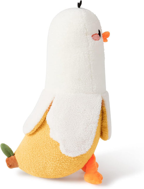 PEACH CAT Banana Duck Plush Pillow Duck Stuffed Animal Cute Banana Plushie for Girls and Boys White 19.7"...