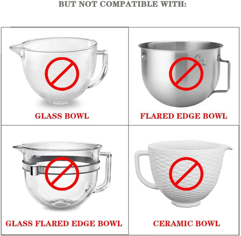 Mixers Bowl Cover for KitchenAid 6 Quart Bowl-Lift Stand Mixers, Mixer Lid Fits Bowl-Lift Models KV25G and KP26M1X (Pack of 1)...