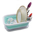 SAMMART 7.5L (2 Gallon) Collapsible Plastic Dish Drainer with Drainer Board - Foldable Drying Rack Set - Portable Dinnerware Organizer - Space Sav...