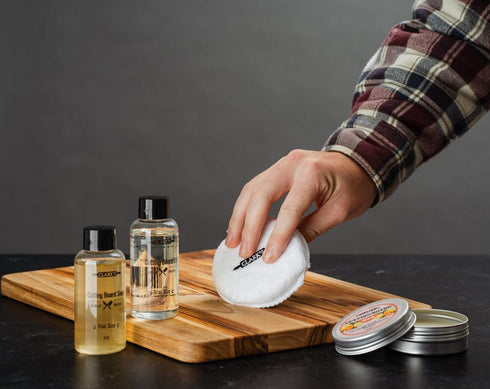 CLARK'S Cutting Board Care Kit, Includes Wood Cutting Board Oil, Soap, Wax, and Buffing Pad, Food Grade Mineral Oil, Housewarming Gift Set for New...