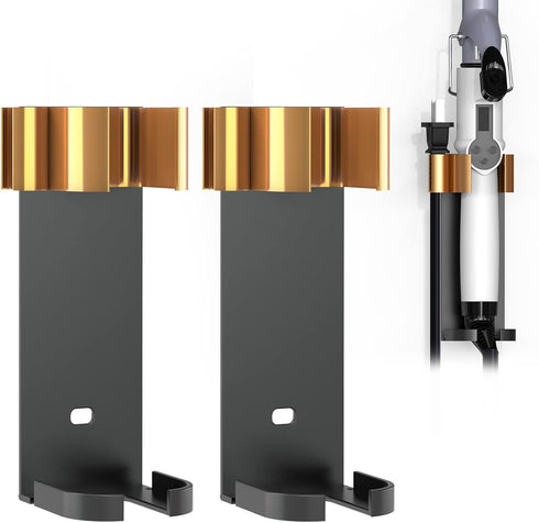 Linkidea 2 Pack Curling Iron Holder Wall Mount for Devices Diameter Under 1.38" (3.5CM), Hair Styling Tool Storage Organizer, Hairdressing Hanging...