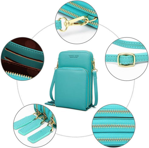 myfriday Small Crossbody Cell Phone Bag for Women, Mini Over Shoulder Handbag Purse with Credit Card Slots...