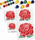 4pcs Rose Flower Stencils 6~11.8inch 4 Sizes Blooming Roses Stencils for Painting with Paint Brush Reusable Love Heart Floral Stencil for DIY Art ...
