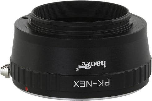 Haoge Lens Mount Adapter for Pentax K PK Mount Lens to Sony E Mount NEX Camera a3000 a3500 a5000 a5100 a6000 a6400 a6500 A7 A7R A7S A7II A7RII A7S...